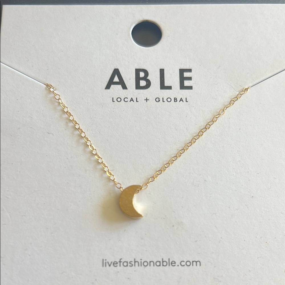 ABLE Gold Crescent Necklace